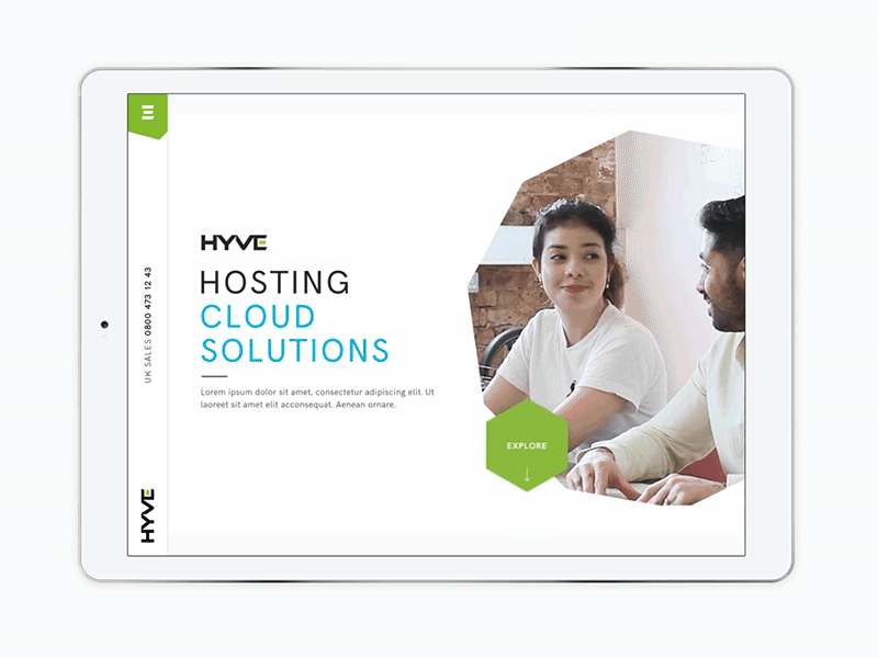 Hyve Hosting Navigation design hosting nav navigation ui ux web design website