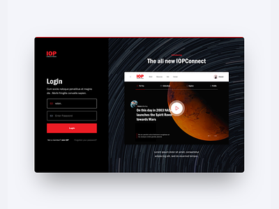Institute of Physics - Login brand design logo typography ui ux web web design website