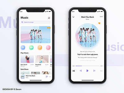 Music play interface ui