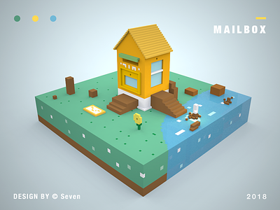 A illustration of a mailbox 3d illustration mailbox
