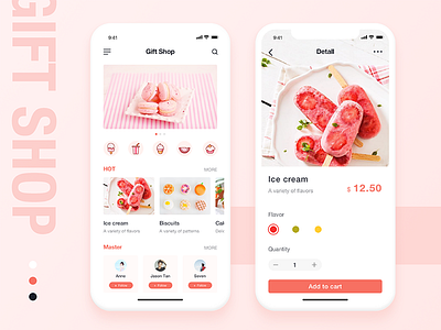 Gift Shop APP app food pink
