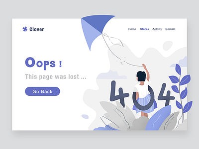 404 Page design interface ui