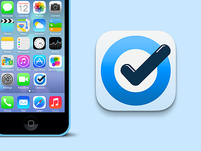 Check In Icon appdesign color grid icon icondesign ios ios7 iosgrid photoshop ui uidesign