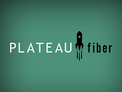 Plateau Fiber Logo Concept comp concept fiber green internet logo plateau rocket