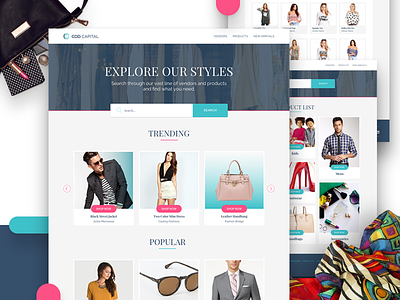 COD Capital Website cod dialexa fashion mockup pink sketch visual design website