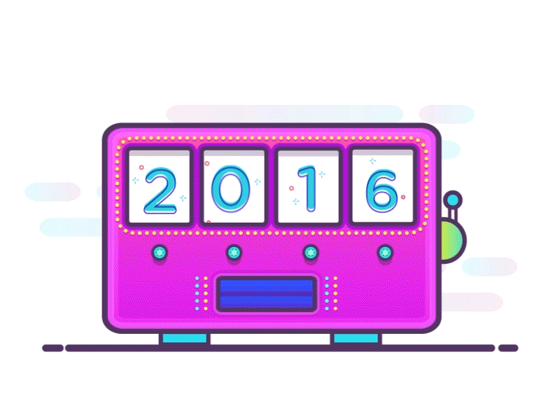 Happy 2017 ae dribbble firstshot gif gradient happy2017 icons illustration