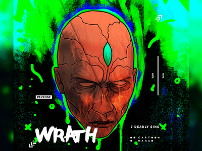 Deadly Sins - Wrath 7 deadly sins colors comicbook graphicdesign illustration layout portrait poster typography