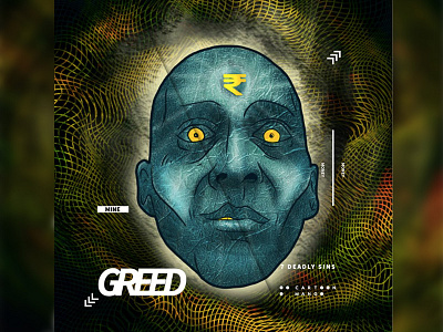 Deadly Sins - Greed colors comicbook deadly sins graphicdesign illustration layout portrait poster typography