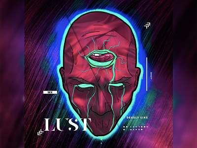 Deadly Sins - Lust colors comicbook deadly sins graphicdesign illustration layout portrait poster typography