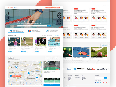 Sport India colors homepage icons layout sports ui webdesign