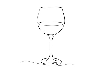 Wine glass vector abstract one line drawing illustration illustration line art line art illustration line drawing minimalist minimalist art vector art