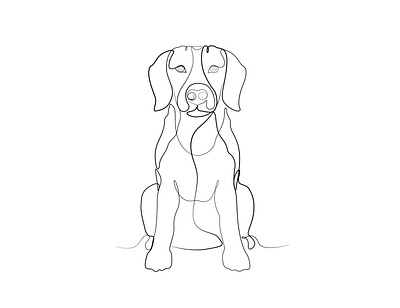 Dog vector abstract one line drawing illustration illustration line art line art illustration line drawing minimalist minimalist art vector art