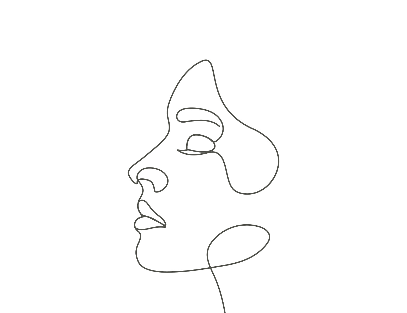 Beauty face one line art style by Imdad Jayd on Dribbble