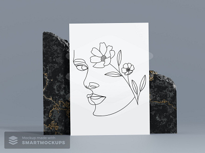 Woman with flowers elegant linear drawing art artwork beauty drawing eyes face graphic design hand drawn head illustration lady line art linear logo minimal one line art outline single line woman