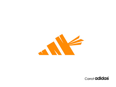 Adidas Carrot adidas another art blindside brandlogo carrot interpretation logo logodesign orange view