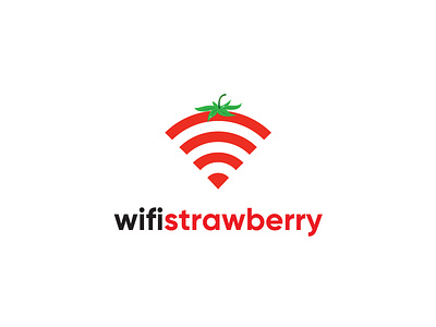 Wi-Fi Strawberry blindside design design art fruit logo logo interpretations logodesign logodesigner red strawberry