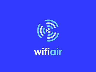 Wi-Fi Air air art blue logo logo design logodesign logodesigner logointerpretations