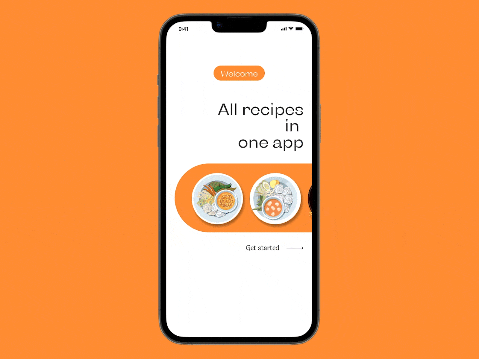 Food App - Introduction app branding design graphic design ui