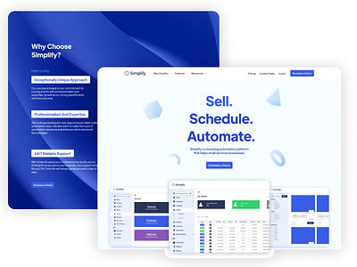 Simplify - UI/UX Web Design design graphic design landing page ui ux web