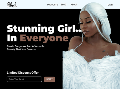 Beauty Products E-commerce Landing Page beauty branding design e commerce ecommerce fashion header hero landing page logo ui ux web design