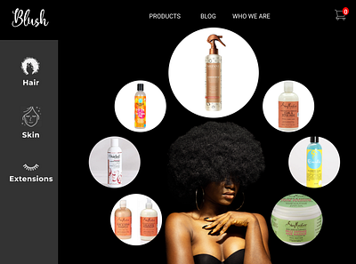 Beauty Products E-commerce Products Page beauty branding design e commerce ecommerce fashion hair header hero illustration logo products skin care ui web design