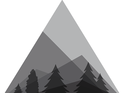 Modern mountain logo with unique