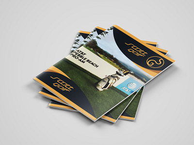 Golf Brochure Design bifold brand branding brochure illustrator layout logo print template trifold