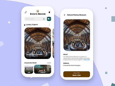 Historic Museum app adobexd app dribbleshot logo minimal mobile mobile app mobile app design mobileui mpandaarts mpandaphotos museum ui ui ux uiux ux ux design