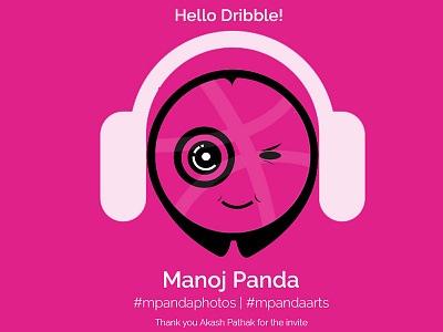 Hello Dribbble! debut hellodribble logo mpandaarts mpandaphotos panda selflogo thankyou