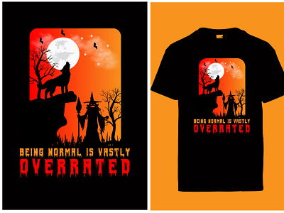 Halloween design illustration logo tshirt typography