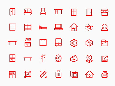 Line icon for furniture‘s App