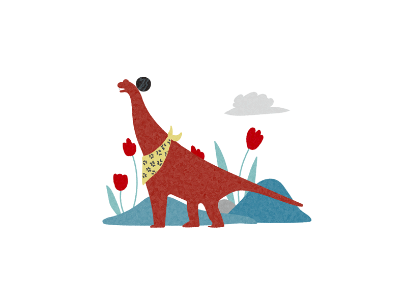 Happy Dinosaur animation art cute design drawing fashion fashionable gifloop illustration dinosaur mountain