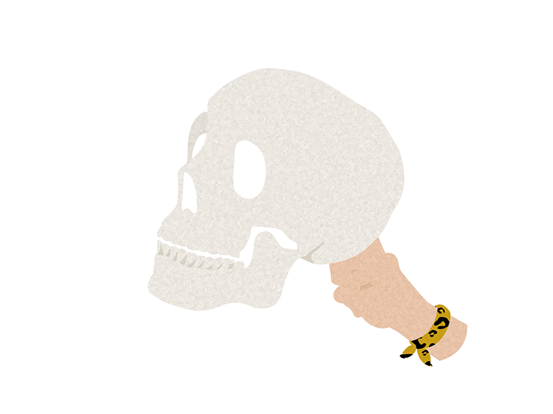 Funky Skull animation art cute design drawing fashionable funny gifloop illustration laugh skull