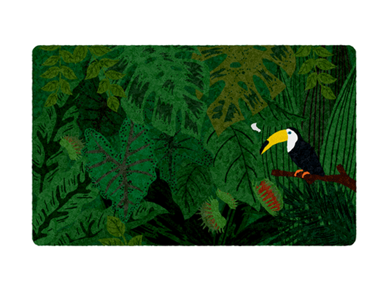 Treasure hunter adventure animation art bird design drawing fashionable gifloop illustration jungle treasurehunter