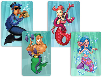 Mermaid cards for Gamewright