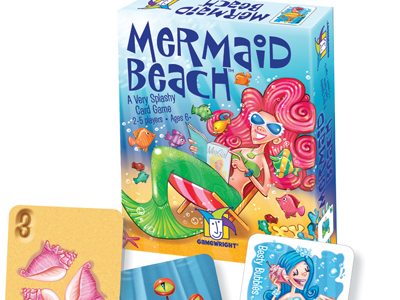 Mermaid Beach Card Game beach card game gamewright illustration kids mermaid toy