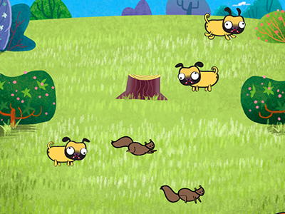 Pugs animation app assets character dog game ipad iphone pug