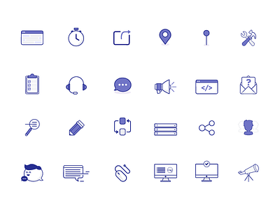 Alongside assorted icons assorted features icons illustration illustrations saas startup