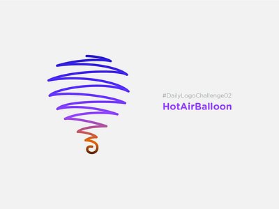 Daily Logo Challenge 02 branding dailylogochallenge design flat hot air balloon icon logo vector