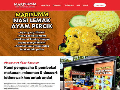 Corporate Website - Mariyumm Food design website