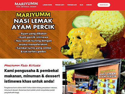 Corporate Website - Mariyumm Food design website