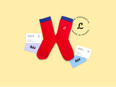 Label Chaussette - Branding for Artsy Socks art direction artist branding businesscard labeldesign socks ui