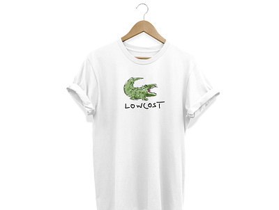Lowcost - Tshirt Concept artist brand branding design identity illustration joke logo shirt typography