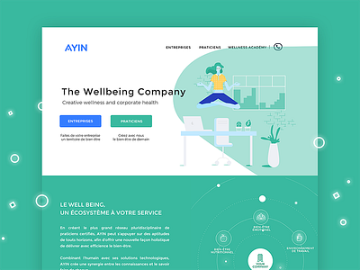 AYIN WEBSITE brand identity perk perks startup webdesign wellbeing