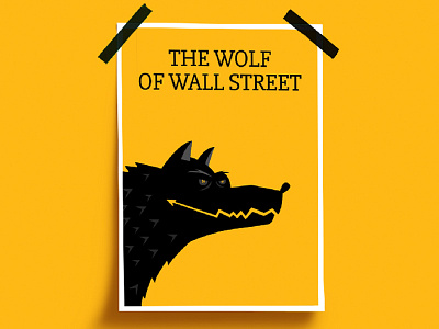 Wolf of Wall Street - Negative Space Poster