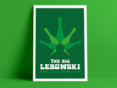 Big Lebowski - Poster design illustration negativespace vector