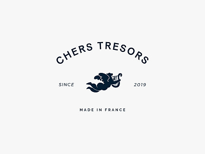 chers tresors branding cherub children clothing design identity illustration logo preppy