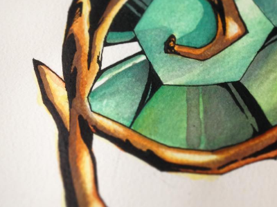 Kokiri's Emerald emerald kokiri watercolors zelda