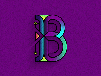 Type of the day: B letter type typography vector vectordrawing