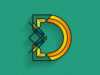 Type of the day: D letter type typography vector vectordrawing